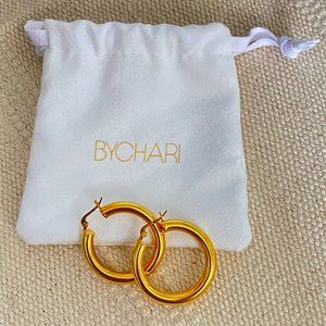 BYCHARI Medium Jenah Gold Hoop Earrings